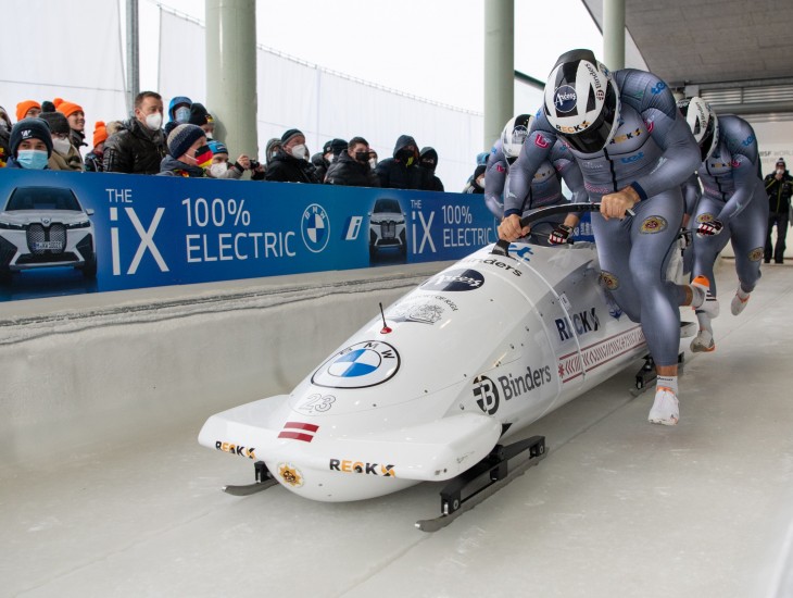 Ķibermaņa četrinieks izcīna piekto vietu Altenbergā