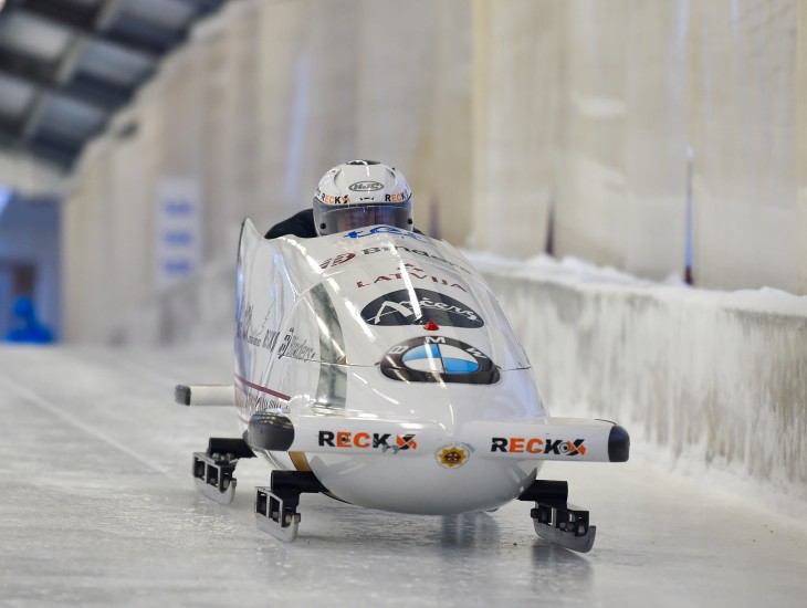 Bobslejisti Kalenda / Kirejevs 6.vietā Eiropas junioru čempionātā U23 klasē