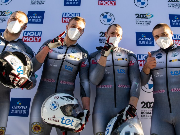 Latvijas olimpiskajā delegācijā startam Pekinā apstiprina piecus bobslejistus un trīs skeletonistus
