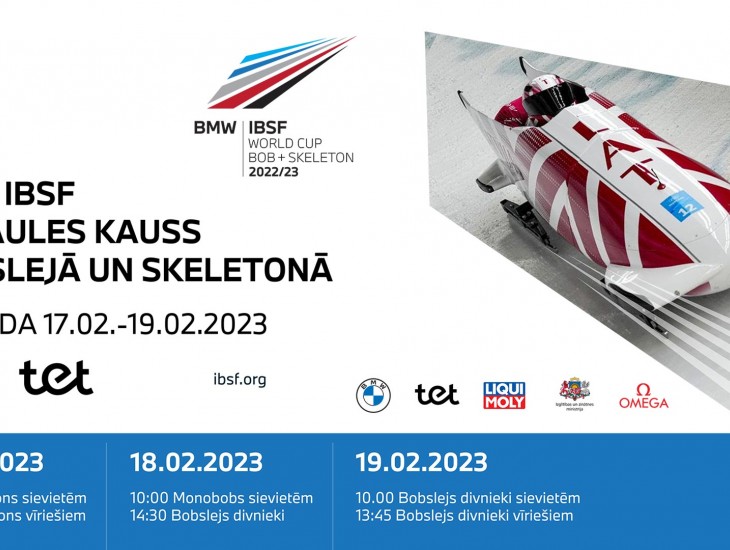 Pasaules kausa bobsleja un skeletona sezonas noslēgums notiks Siguldā