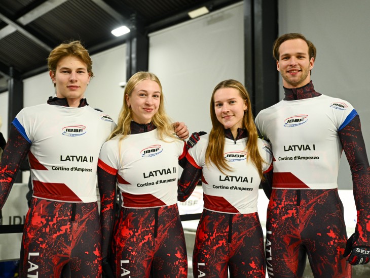 Komandu sacīkstēs Latvijas skeletonistiem noslēdzošās vietas